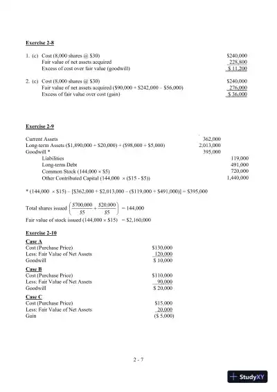Solution Manual For Advanced Accounting, 3rd Edition(2002 Fasb Update) - Page 15 preview image