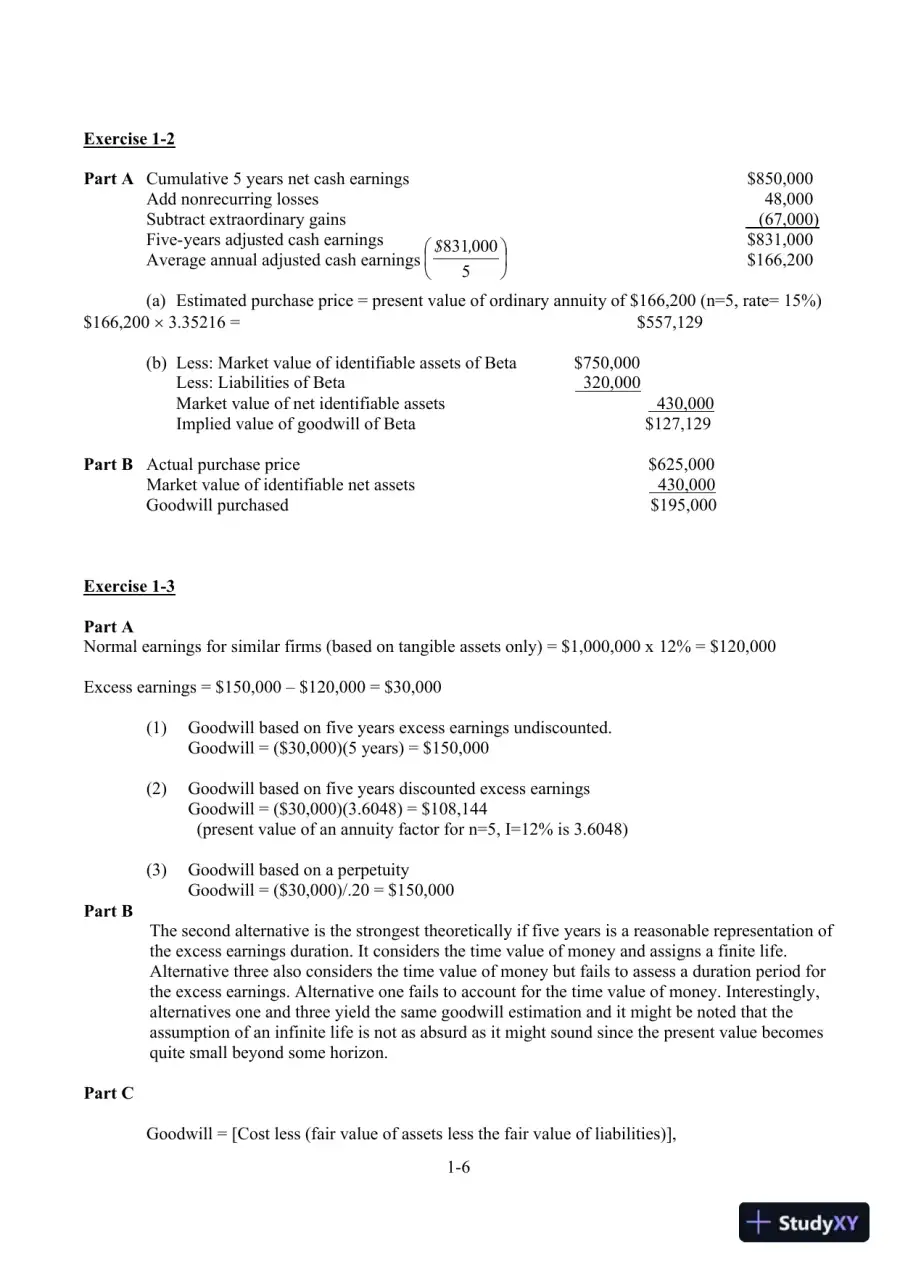 Solution Manual For Advanced Accounting, 3rd Edition(2002 Fasb Update), page 7
