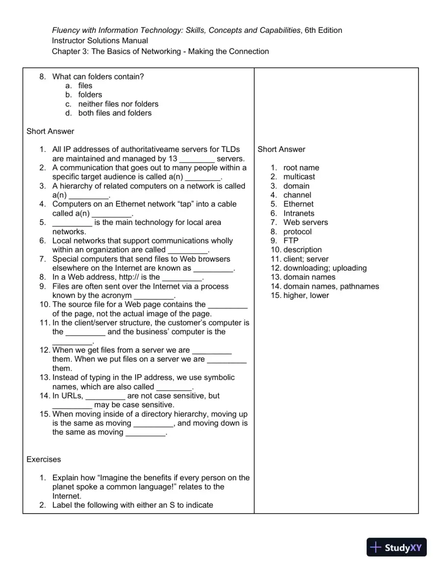 Solution Manual for Fluency With Information Technology, 6th Edition, page 10