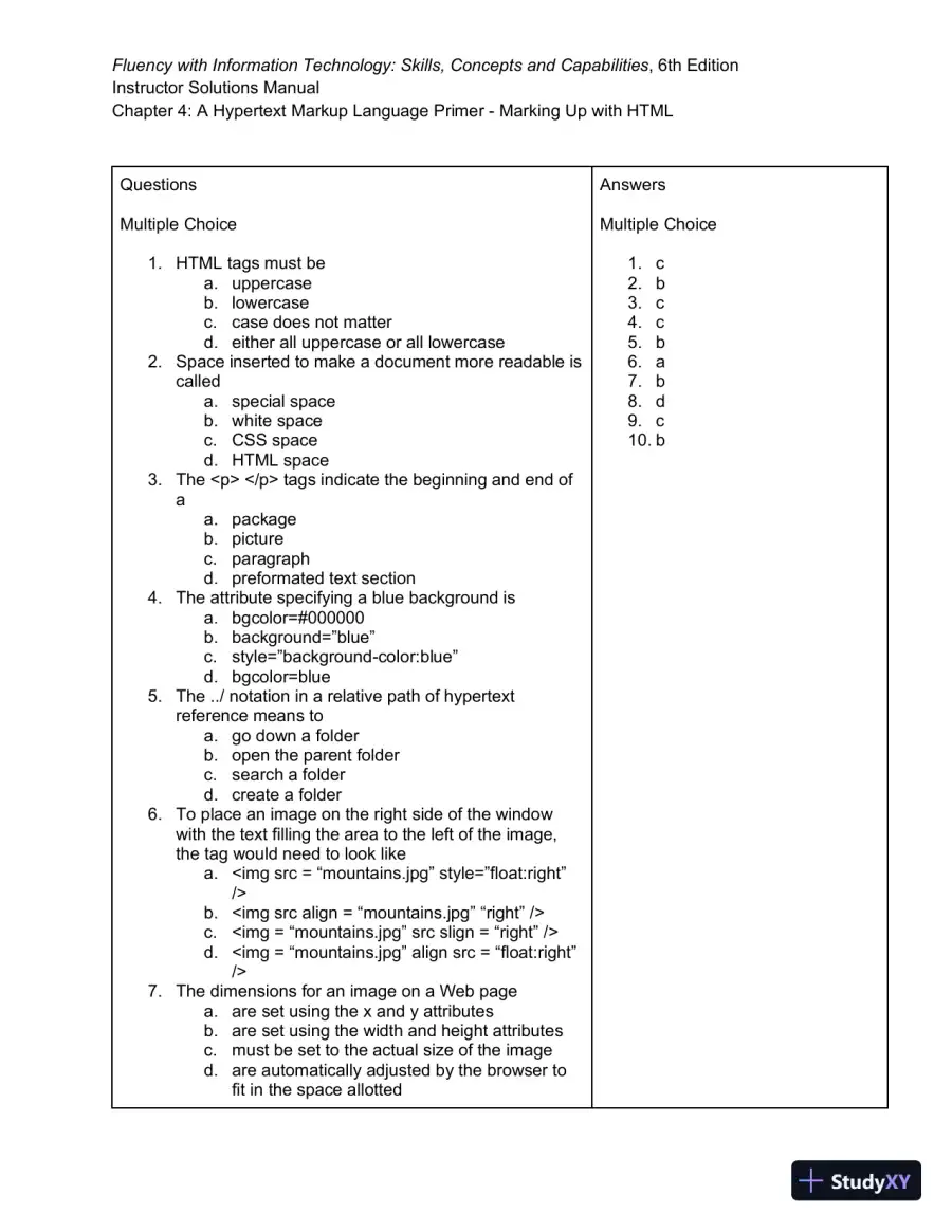 Solution Manual for Fluency With Information Technology, 6th Edition, page 13