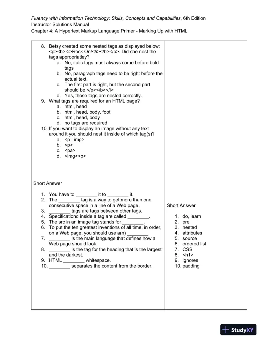 Solution Manual for Fluency With Information Technology, 6th Edition, page 14