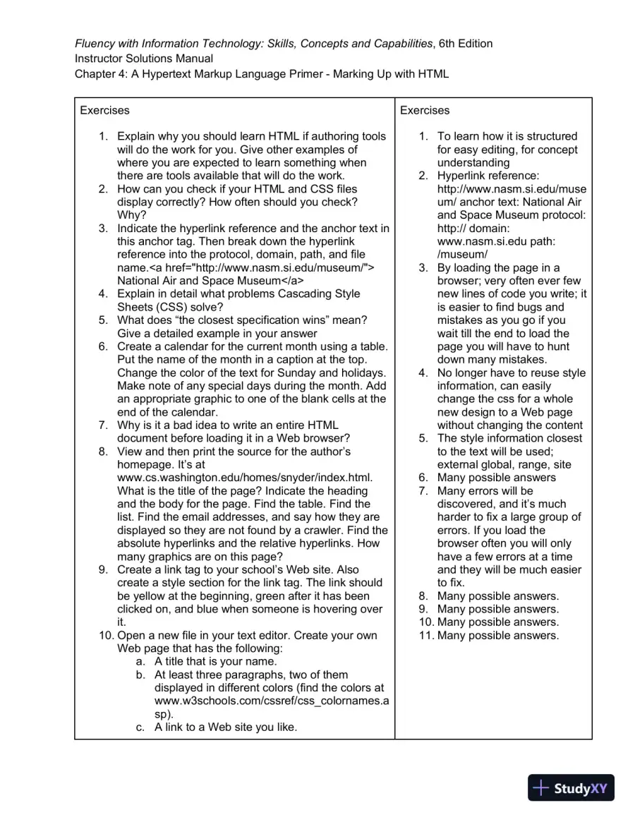 Solution Manual for Fluency With Information Technology, 6th Edition, page 15