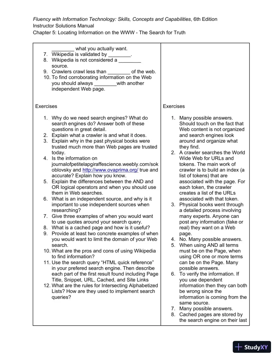 Solution Manual for Fluency With Information Technology, 6th Edition, page 19