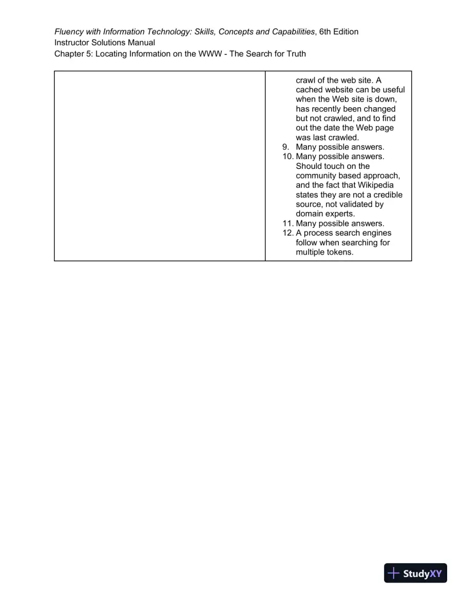 Solution Manual for Fluency With Information Technology, 6th Edition, page 20