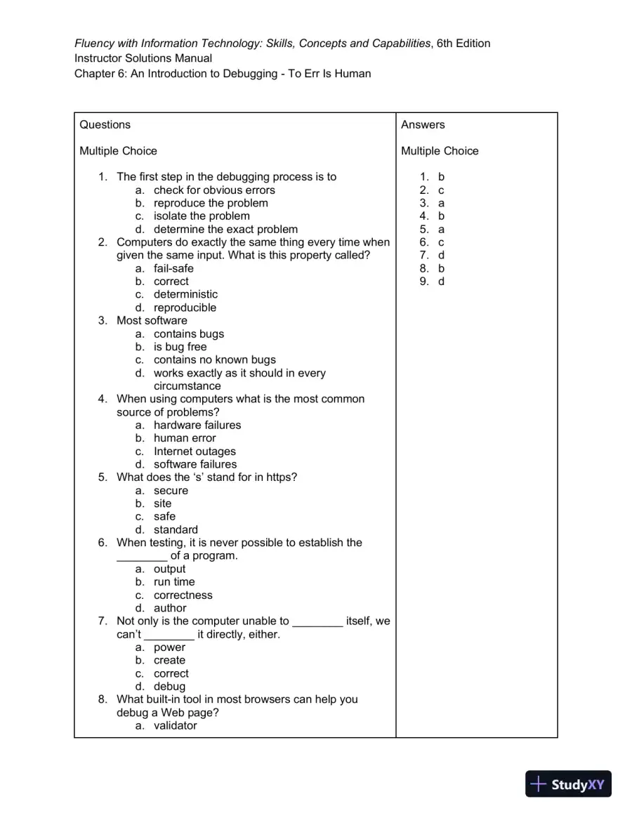 Solution Manual for Fluency With Information Technology, 6th Edition, page 21