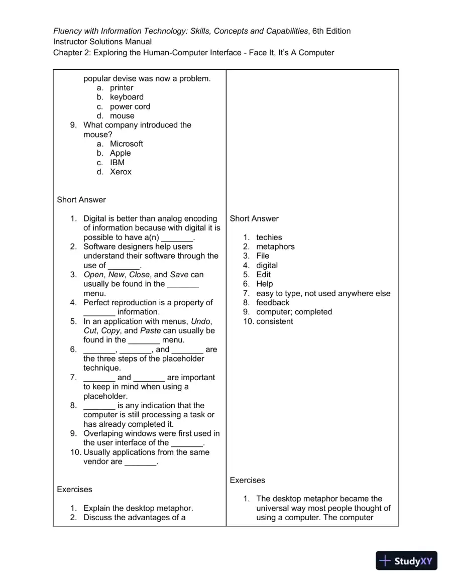 Solution Manual for Fluency With Information Technology, 6th Edition, page 6