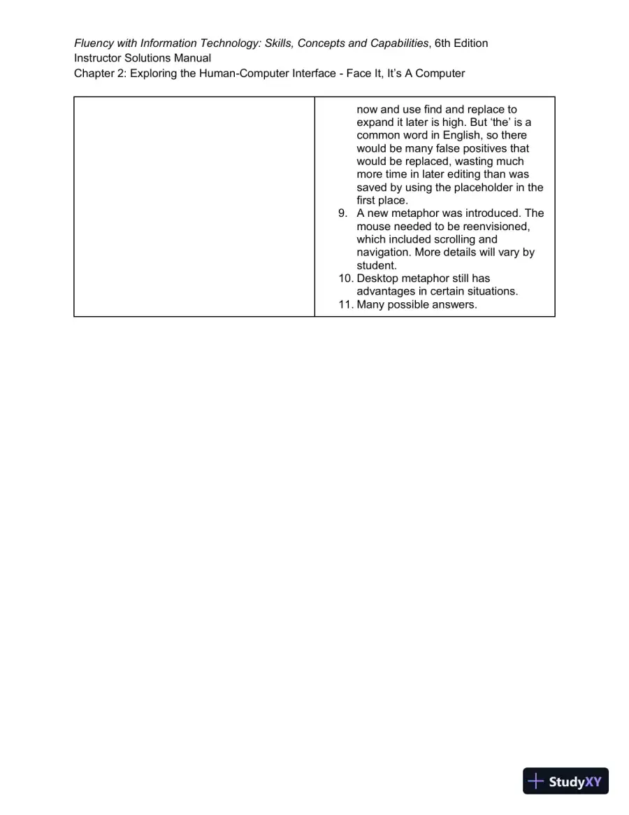 Solution Manual for Fluency With Information Technology, 6th Edition, page 8