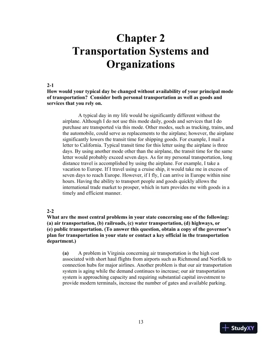 Solution Manual For Traffic And Highway Engineering, 5th Edition, page 16