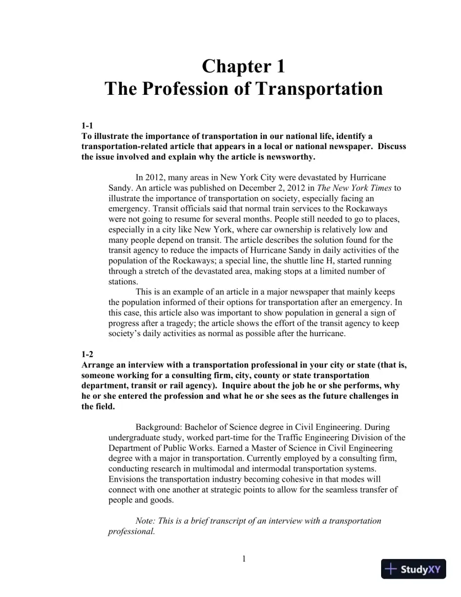 Solution Manual For Traffic And Highway Engineering, 5th Edition, page 4