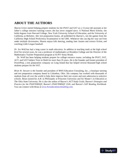 Barron's SAT Study Guide Premium, 2021-2022: 7 Practice Tests and Interactive Online Practice with Automated Scoring (2021) - Page 5 preview image