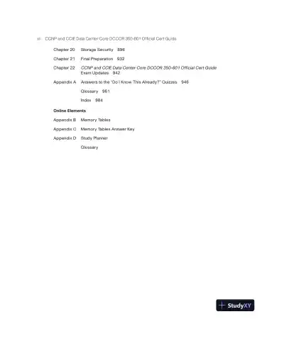 CCNP and CCIE Data Center Core DCCOR 350-601 Official Cert Guide (2023) - Page 14 preview image