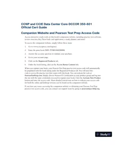 CCNP and CCIE Data Center Core DCCOR 350-601 Official Cert Guide (2023) - Page 3 preview image