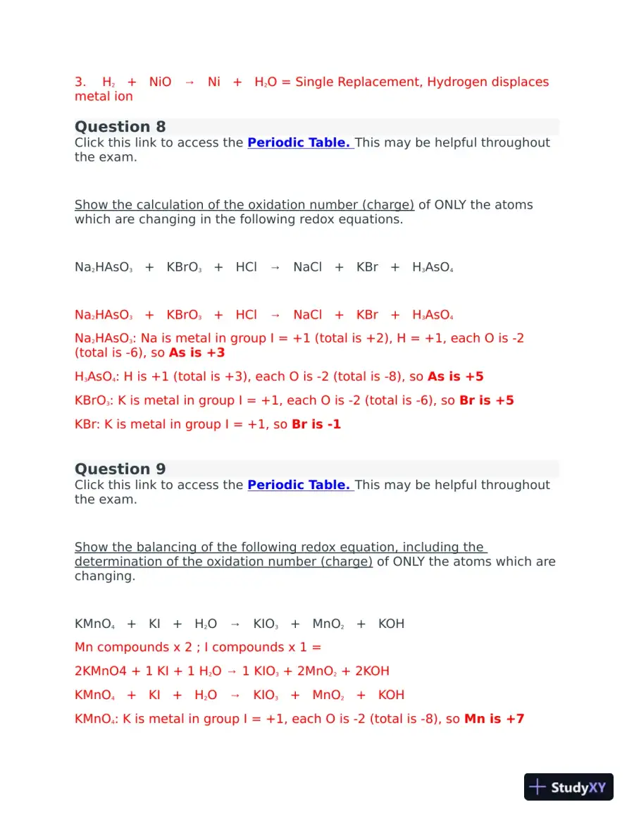 CHEM103 Portage Learning Module 1 to 6 Exam with Answers (72 Solved Questions), page 10
