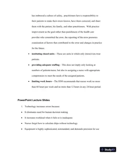 Class Notes For Understanding the Essentials of Critical Care Nursing, 2nd Edition - Page 10 preview image