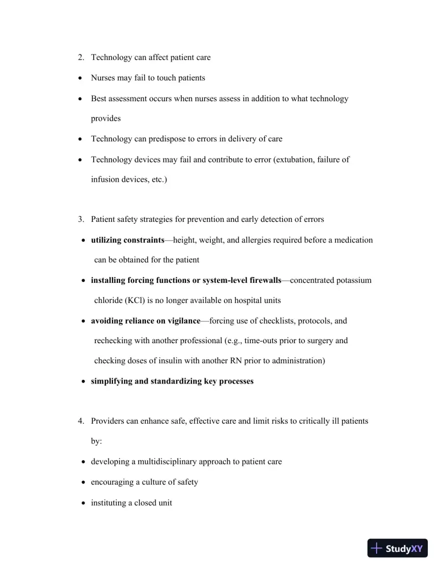 Class Notes For Understanding the Essentials of Critical Care Nursing, 2nd Edition, page 11