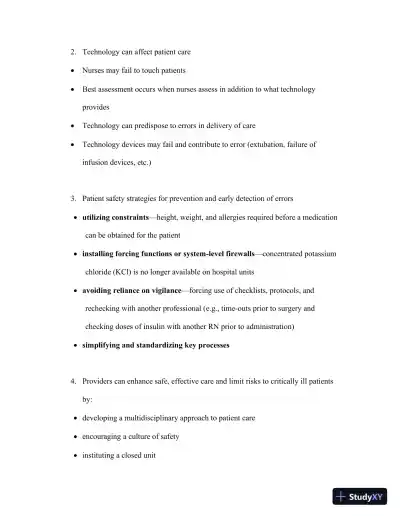 Class Notes For Understanding the Essentials of Critical Care Nursing, 2nd Edition - Page 11 preview image