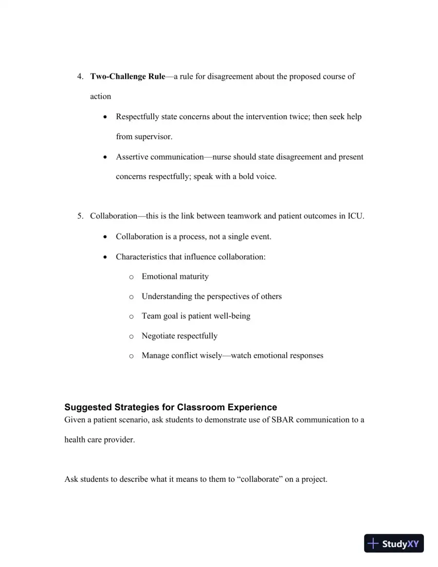 Class Notes For Understanding the Essentials of Critical Care Nursing, 2nd Edition, page 18