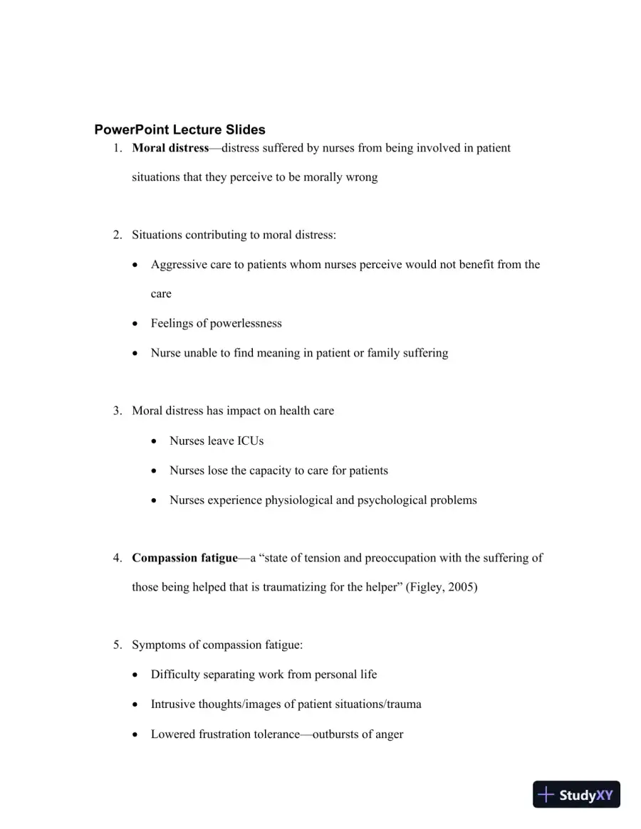 Class Notes For Understanding the Essentials of Critical Care Nursing, 2nd Edition, page 24
