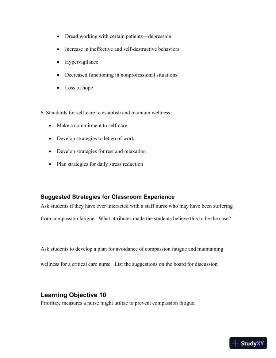 Class Notes For Understanding the Essentials of Critical Care Nursing, 2nd Edition, page 25