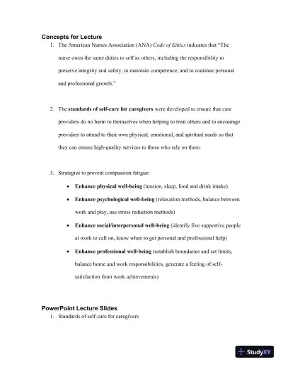 Class Notes For Understanding the Essentials of Critical Care Nursing, 2nd Edition - Page 26 preview image