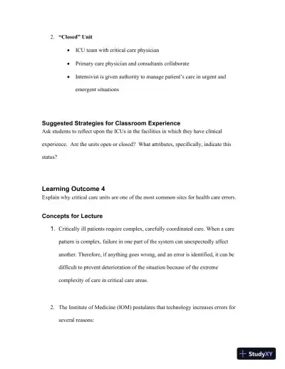 Class Notes For Understanding the Essentials of Critical Care Nursing, 2nd Edition - Page 7 preview image