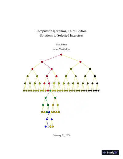 Solution Manual for Computer Algorithms: Introduction to Design and Analysis, 3rd Edition - Page 1 preview image