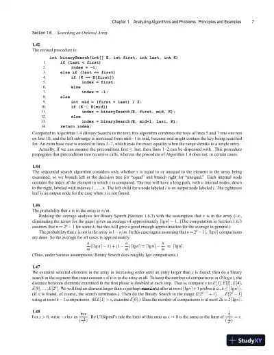 Solution Manual for Computer Algorithms: Introduction to Design and Analysis, 3rd Edition - Page 14 preview image