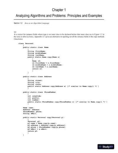 Solution Manual for Computer Algorithms: Introduction to Design and Analysis, 3rd Edition - Page 8 preview image