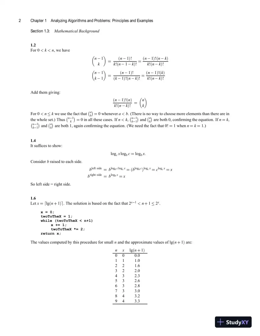 Solution Manual for Computer Algorithms: Introduction to Design and Analysis, 3rd Edition, page 9