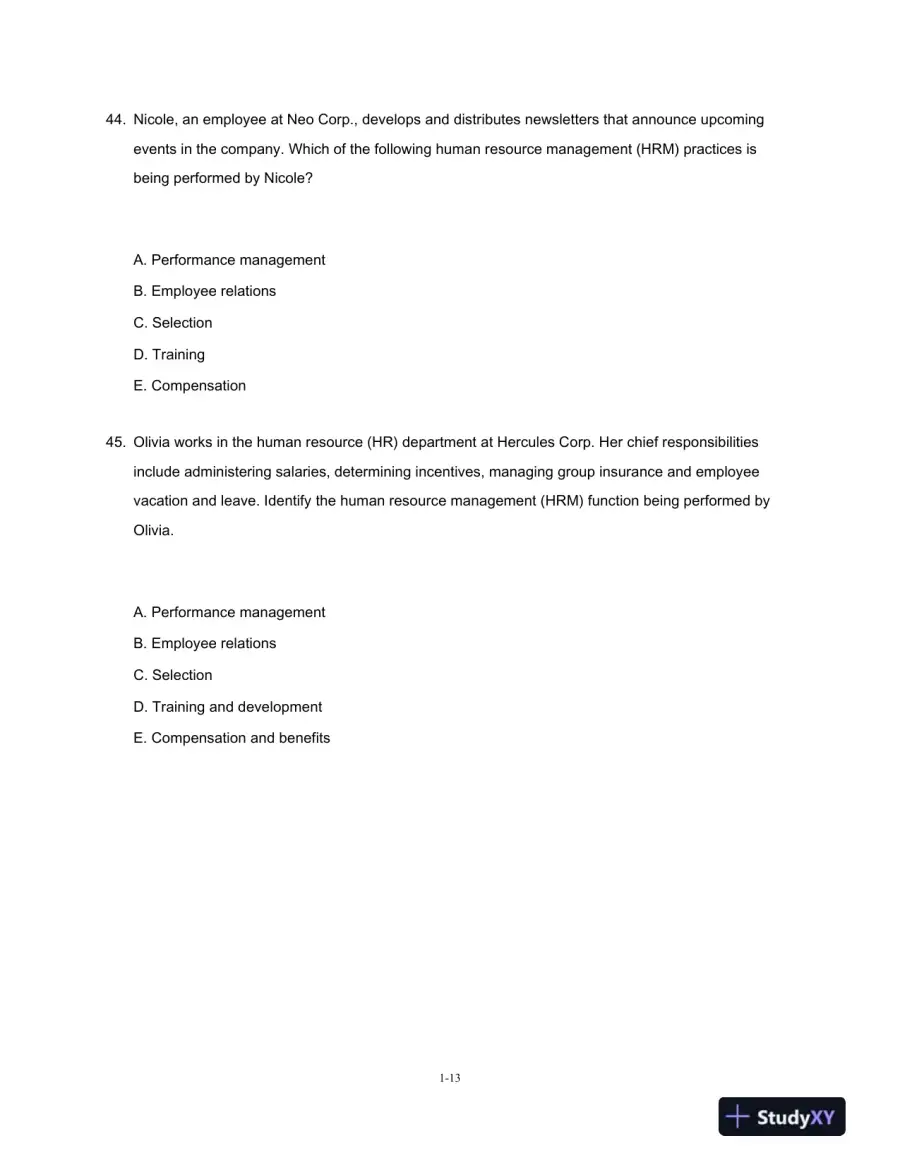 Test Bank For Fundamentals Of Human Resource Management, 6th Edition, page 14