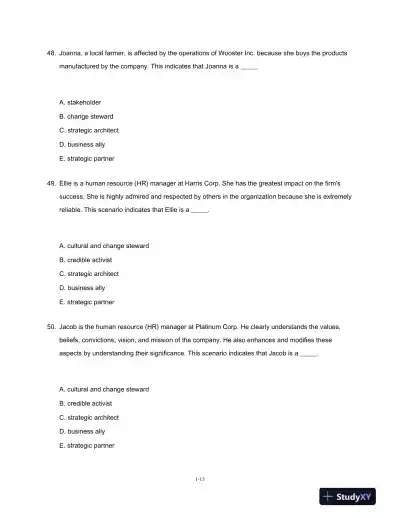 Test Bank For Fundamentals Of Human Resource Management, 6th Edition - Page 16 preview image