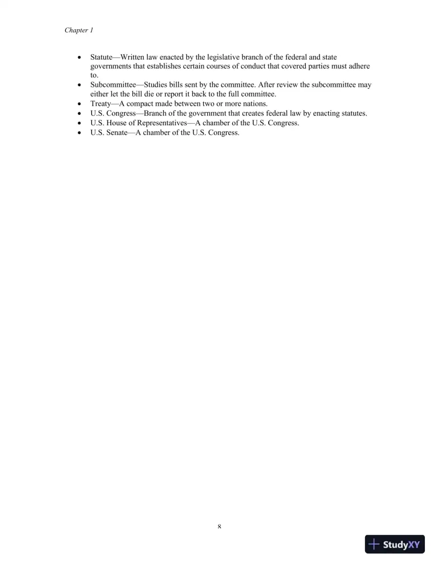 Class Notes for Business Law, 8th Edition, page 9