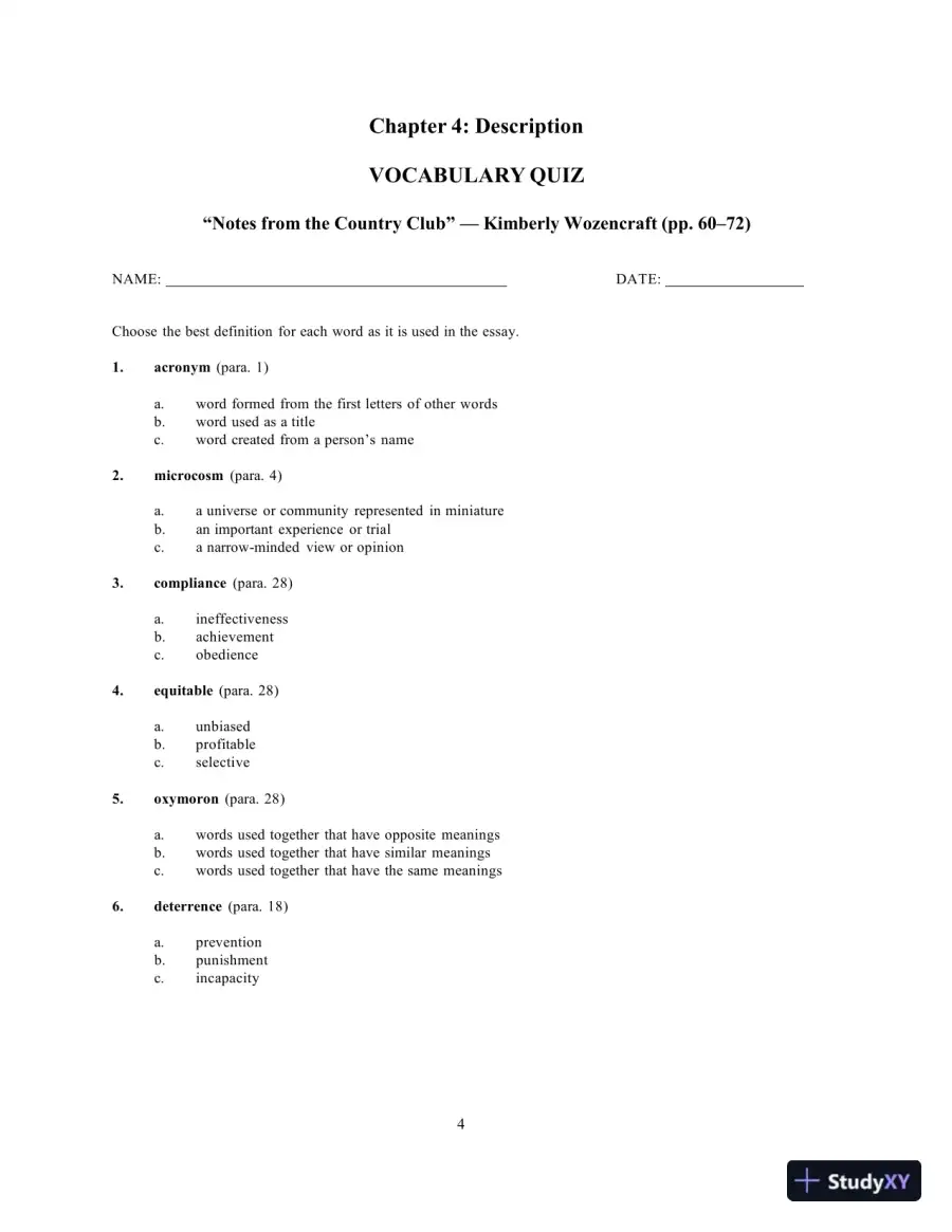 Solution Manual for Prose Reader: Essays for Thinking, Reading and Writing, 12th Edition, page 9