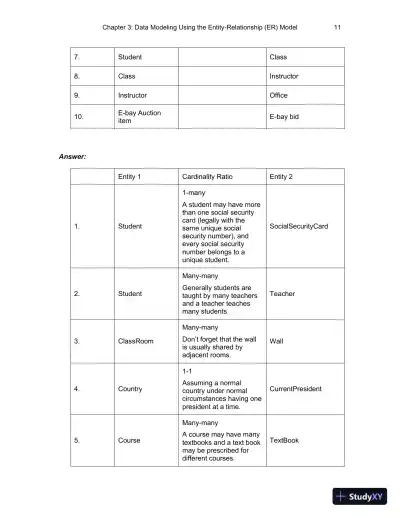Solution Manual for Fundamentals of Database Systems , 7th Edition - Page 17 preview image