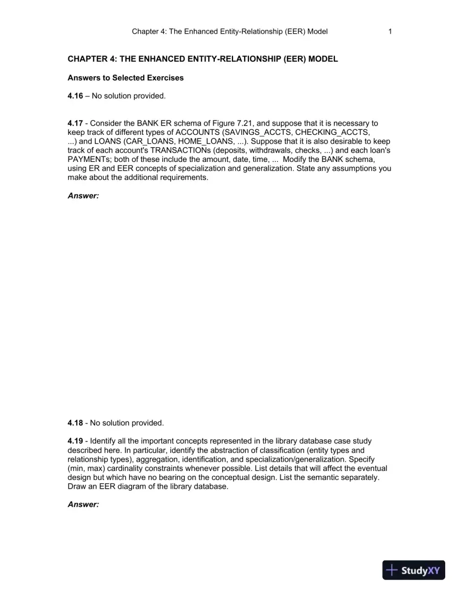 Solution Manual for Fundamentals of Database Systems , 7th Edition, page 21