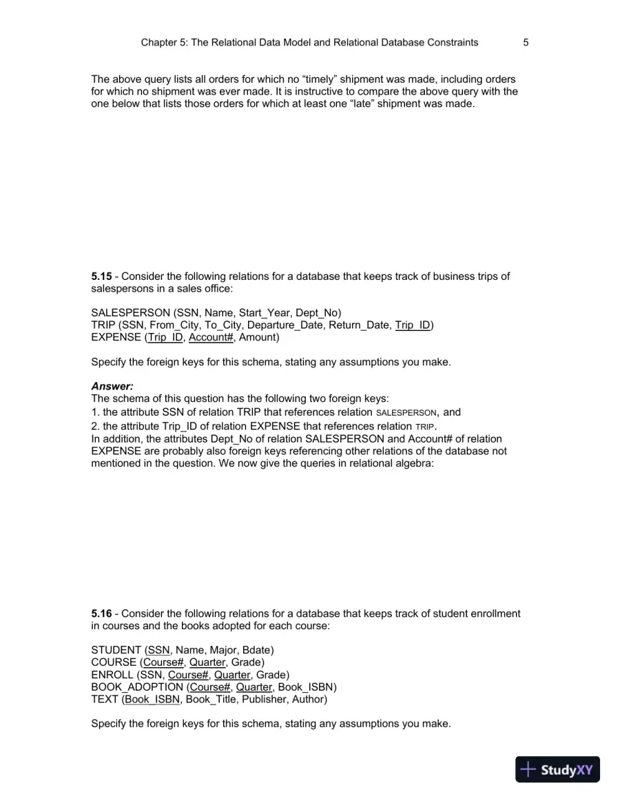 Solution Manual for Fundamentals of Database Systems , 7th Edition, page 30