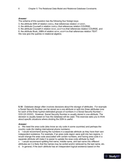 Solution Manual for Fundamentals of Database Systems , 7th Edition - Page 31 preview image