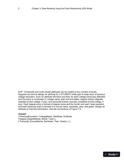 Solution Manual for Fundamentals of Database Systems , 7th Edition - Page 8 preview image