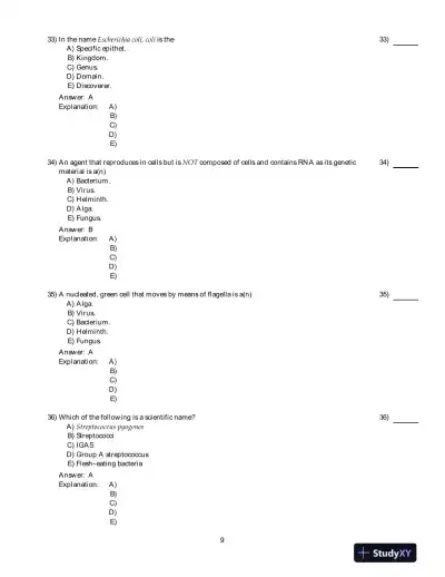 Microbiology, An Introduction , 10th Edition Test Bank - Page 10 preview image