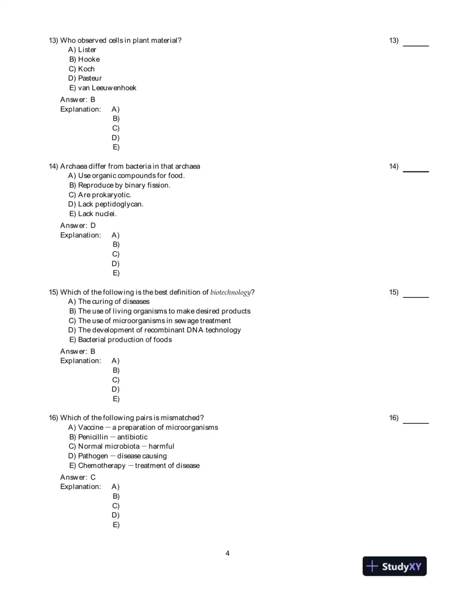 Microbiology, An Introduction , 10th Edition Test Bank, page 5