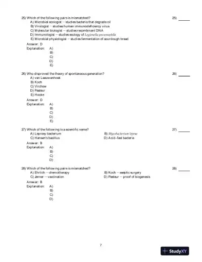 Microbiology, An Introduction , 10th Edition Test Bank - Page 8 preview image