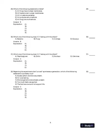 Microbiology, An Introduction , 10th Edition Test Bank - Page 9 preview image