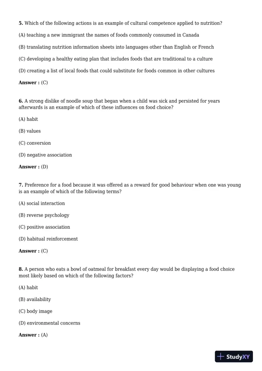 Test Bank For Understanding Nutrition 1st Edition Test Bank, page 3