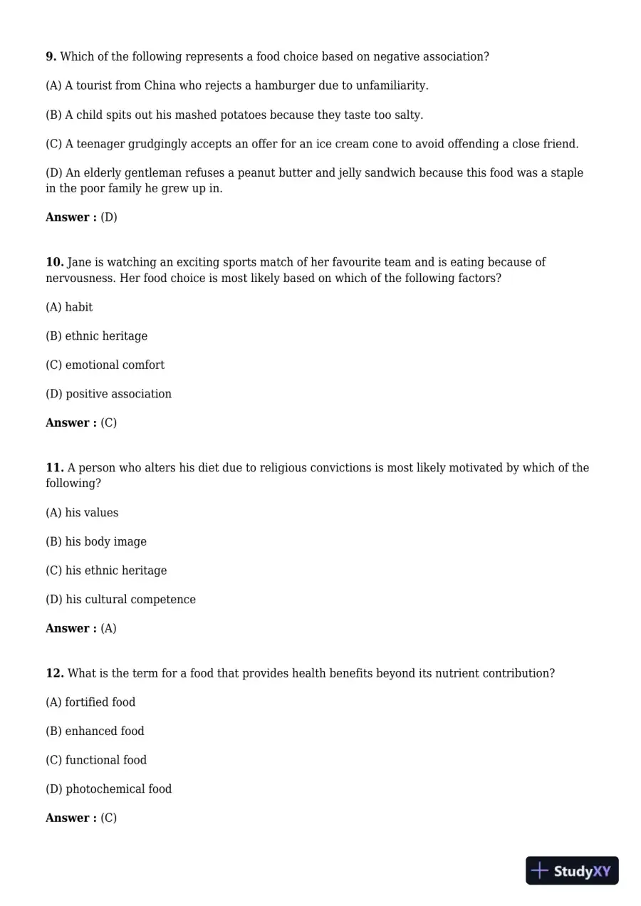 Test Bank For Understanding Nutrition 1st Edition Test Bank, page 4