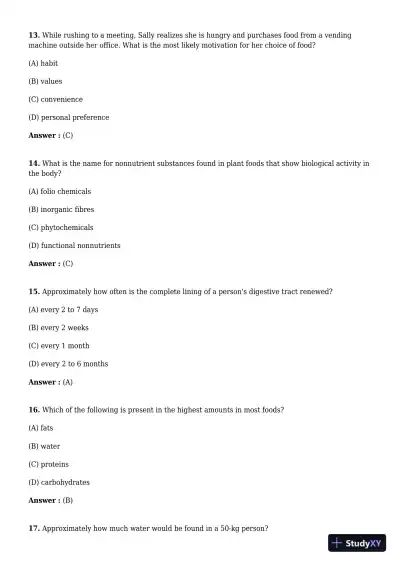 Test Bank For Understanding Nutrition 1st Edition Test Bank - Page 5 preview image