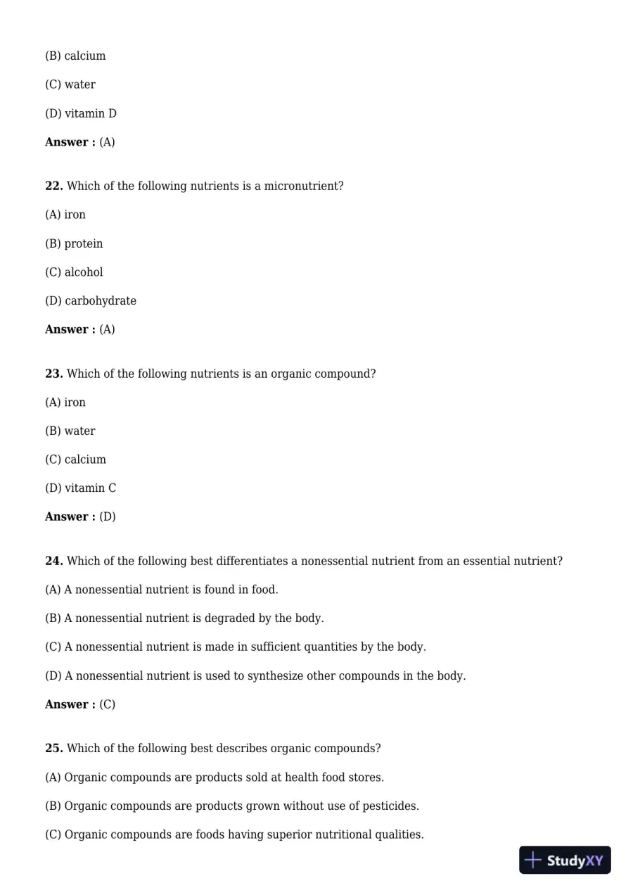 Test Bank For Understanding Nutrition 1st Edition Test Bank, page 7
