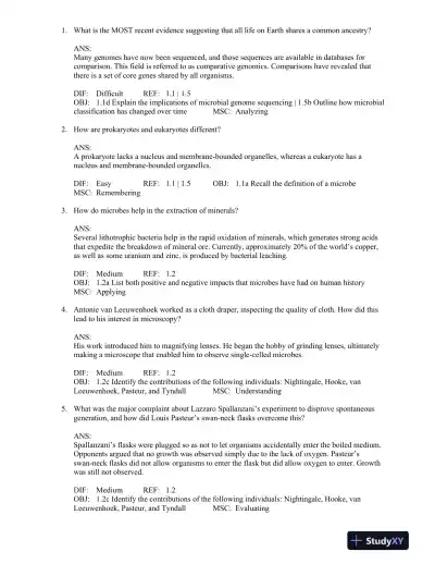 Microbiology: An Evolving Science Fourth Edition Test Bank - Page 12 preview image