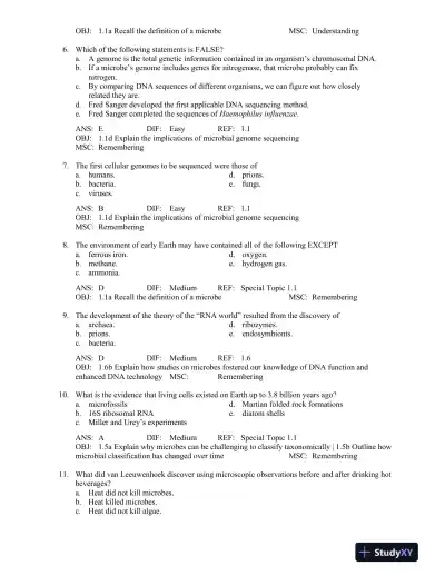 Microbiology: An Evolving Science Fourth Edition Test Bank - Page 3 preview image