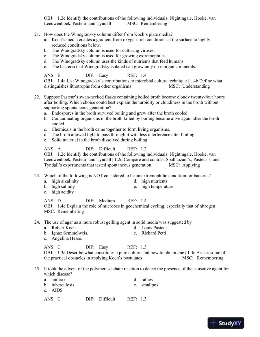 Microbiology: An Evolving Science Fourth Edition Test Bank, page 6
