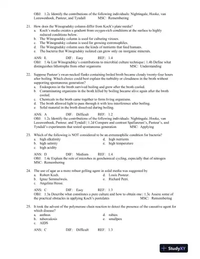 Microbiology: An Evolving Science Fourth Edition Test Bank - Page 6 preview image